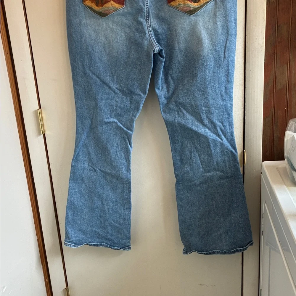 Driftwood Light Blue Embroidered Women's Bootcut Jeans - Picture 5 of 6